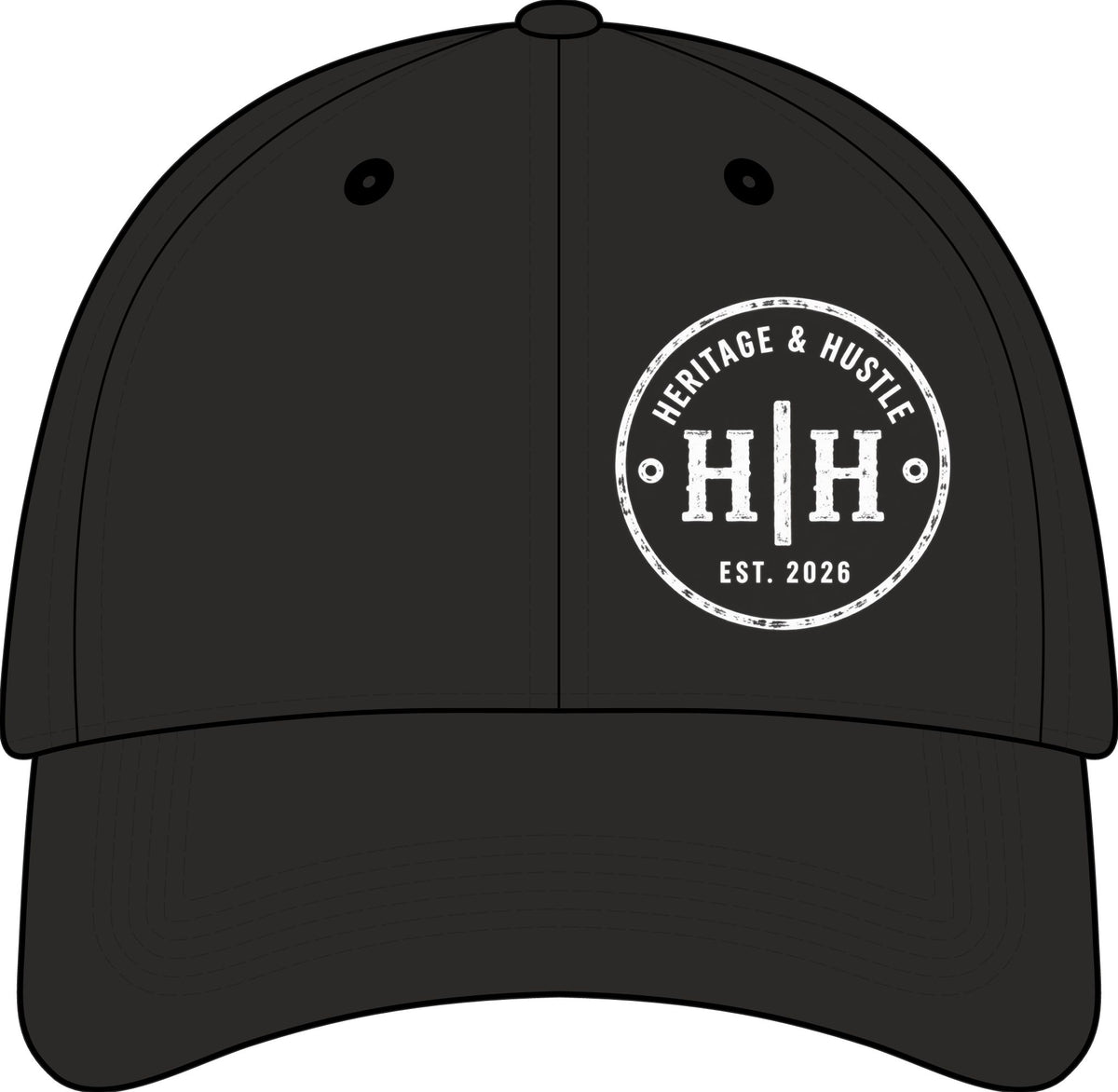 Heritage & Hustle Snapback Cap — Logo Embroidered Baseball Hat