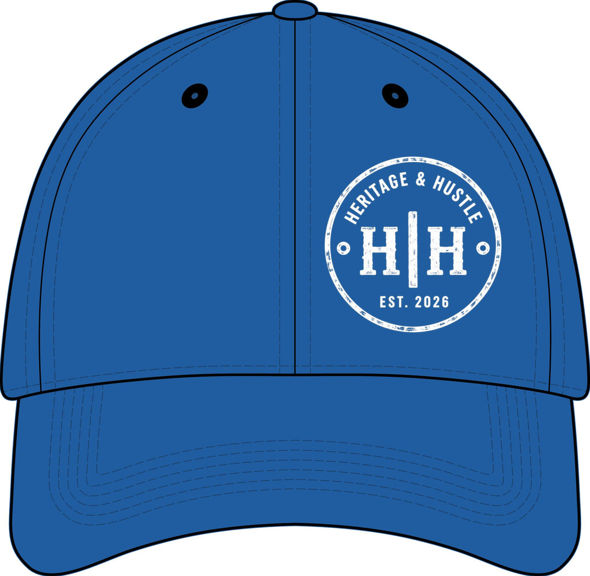 Heritage & Hustle Snapback Cap — Logo Embroidered Baseball Hat